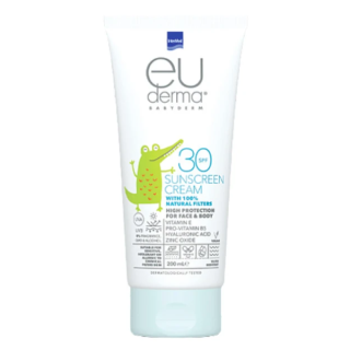 Intermed Euderma Babyderm Sunscreen SPF30 for Face & Body 200ml Βρεφικό Αντηλιακό για Πρόσωπο & Σώμα
