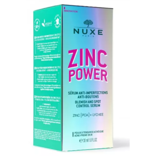 Nuxe Zinc Power Blemish & Spot Control Serum 30ml Ορός Προσώπου για Λιπαρές Επιδερμίδες με Ατέλειες