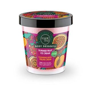 Natura Siberica Organic Shop Body Desserts Καθαριστικό Peeling Σώματος Summer Fruit Ice Cream 450ml