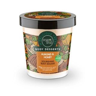 Natura Siberica Organic Shop Body Desserts Αμύγδαλο & Μέλι Almond & Honey Ενυδατική Θρεπτική Μους Σώματος 450ml