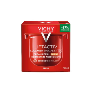 Vichy Liftactiv Refill Collagen Specialist 16 Spf50 Day Cream 50ml Boosts Collagen & Corrects 16 Signs of Aging