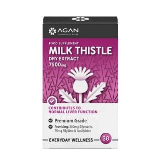 Agan Milk Thistle 7500mg Εκχύλισμα Γαϊδουράγκαθου 30ταμπλέτες