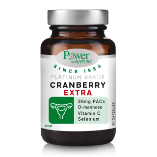 Power Of Nature Platinum Range Cranberry Extra 30κάψουλες για το Ουροποιητικό Σύστημα & το Ανοσοποιητικό