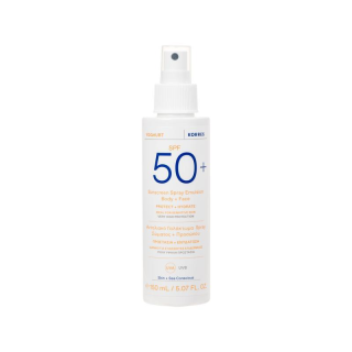 Korres Yoghurt Sunscreen Spray Emulsion Spf50 Αντηλιακό Γαλάκτωμα Σπρέι Σώματος & Προσώπου 150ml