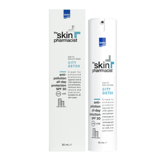 Intermed The Skin Pharmacist CITY DETOX Anti-pollution all day Protection Cream SPF 30 50ml Κρέμα Προστασίας από Ακτινοβολίες UVA, UVB & τους Ρύπους
