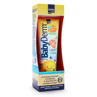 InterMed Babyderm SPF50 Παιδικό Αντηλιακό Γαλάκτωμα για Πρόσωπο & Σώμα με Αντικουνουπική Δράση 300ml