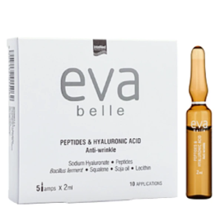 Intermed Eva Belle Peptides & Hyaluronic Acid Αμπούλες για Αντιμετώπιση Λεπτών Γραμμών & Ρυτίδων 5x2ml
