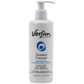 Version Azaderm Gel Cleanser 300ml Λεπτόρρευστο Gel Καθαρισμού για Πρόσωπο & Σώμα