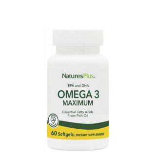 Natures Plus EPA & DHA Omega-3 Maximum Ιχθυέλαιο Ω3 60κάψουλες