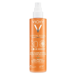 Vichy Capital Soleil Cell Protect Water Fluid Spray SPF30 200ml Λεπτόρευστο Αντηλιακό Γαλάκτωμα Σώματος σε Σπρέι