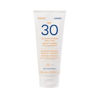 Korres Yoghurt Sunscreen Emulsion Αντηλιακό Γαλάκτωμα Σώματος & Προσώπου Spf30 200ml