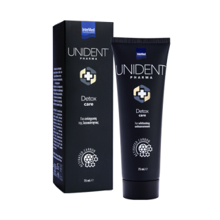 Intermed Unident Pharma Detox Care Λευκαντική Οδοντόκρεμα με Ενεργό Άνθρακα 75ml