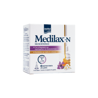InterMed Medilax-N Microenemas 6x5ml Μικροκλύσματα για την Διαχείριση της Δυσκοιλιότητας