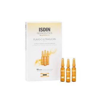 Isdin Isdinceutics Flavo-C Ultraglican 10αμπούλες Αντιοξειδωτικός Ορός Προσώπου