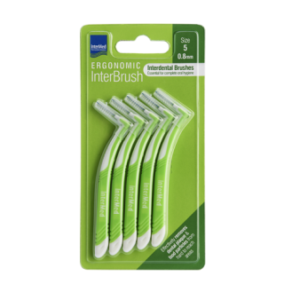 Intermed Ergonomic Interdental Brushes Μεσοδόντια Βουρτσάκια Με Λαβή 0.8mm Size 5, 5τμχ