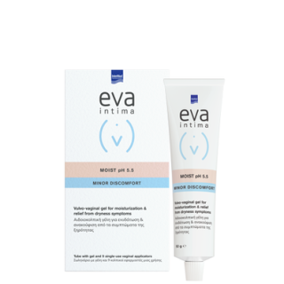 Intermed Eva Intima Moist pH 5.5 Minor Discomfort Αιδιοκολπική Γέλη Για Την Άμεση Επαναφορά Της Φυσιολογικής Υγρασίας 9 κολπικοί εφαρμοστές