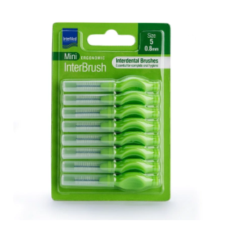 InterMed Ergonomic InterBrush Mini Μεσοδόντια Βουρτσάκια 0.8mm Size 5, 8pcs