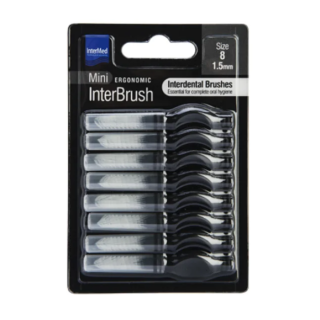 InterMed Ergonomic InterBrush Mini Μεσοδόντια Βουρτσάκια 1.5mm Size 8, 8pcs