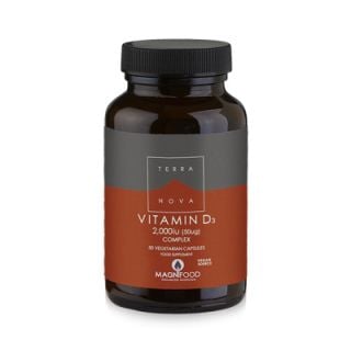 Terranova Vitamin D3 Complex 2000iu (50ug) 50 Caps Βιταμίνη D3 με Υπερτροφές