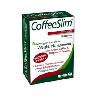 Health Aid Coffee Slim 60Caps Πράσινος Καφές Για Διαχείριση Βάρους