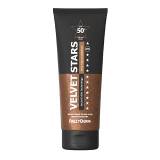 Frezyderm Velvet Stars Spf50 Silver Glow 175ml Αντηλιακό Βελούδινης Υφής με Λάμψη