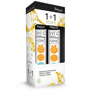 InoPlus Vitamin C 1000mg & Zinc 10mg 2 x 20 Eff. Tabs