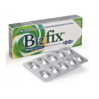 Uni-Pharma B12 Fix 1000μg 30 Tabs Βιταμίνη B12