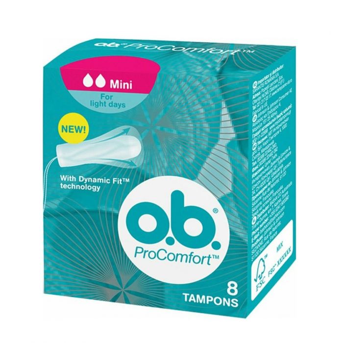 - O.B. ProComfort with Fit Technology Tampon Light 8items