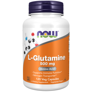 Now Foods L-Glutamine 500mg Συμπλήρωμα Διατροφής για την Ενίσχυση του Ανοσοποιητικού 120caps 