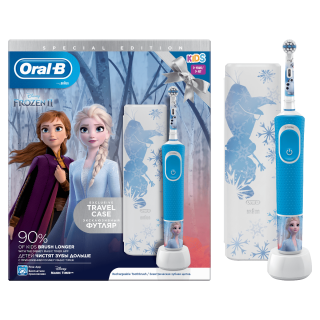 Oral-B Vitality Kids Frozen Special Edition Ηλεκτρική Παιδική Επαναφορτιζόμενη Οδοντόβουρτσα  3+ Ετών + ΔΩΡΟ Travel Case