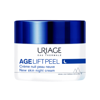 Uriage Age Lift Peel Night Cream 50ml Αντιγηραντική Κρέμα Νύχτας με Yαλουρονικό Οξύ και AHA