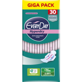 Every Day Giga Pack Σερβιέτες Με Φτερά Hyperdry Normal Ultra Plus 30τμχ