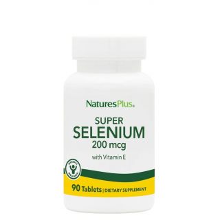 Nature's Plus Super Selenium 200mcg Συμπλήρωμα Διατροφής με Σελήνιο & Βιταμίνη Ε 90ταμπλέτες