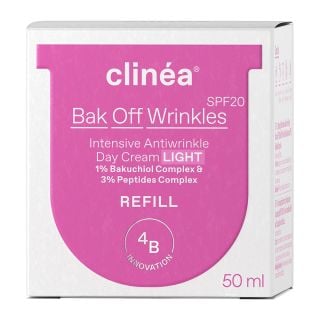 Clinea Back Off Wrinkles Refill Ελαφριάς Υφής Κρέμα Ημέρας Εντατικής Αντιγήρανσης Spf20 50ml