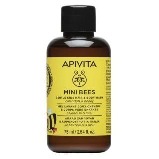 Apivita Mini Bees Kids Hair & Body Wash With Calendula & Honey 75ml