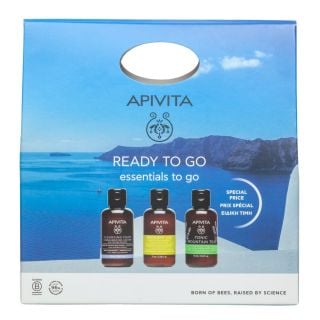 Apivita Promo Ready To Go Απαλό Σαμπουάν Καθημερινής Χρήσης 75ml & Αφρός Καθαρισμού για Πρόσωπο & Μάτια 75ml & Tonic Mountain Tea Αφρόλουτρο 75ml