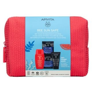 Apivita Promo Bee Sun Safe Dry Touch Λεπτόρρευστη Αντηλιακή Κρέμα Προσώπου Spf50 50ml & Δώρο Black Detox Τζελ Καθαρισμού Προσώπου 50ml & Δώρο Express Beauty Μάσκα Προσώπου με Θαλάσσια Λεβάντα 2x8ml