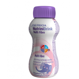 Nutricia Nutrini Drink Multi Fibre Θρεπτικό Συμπλήρωμα Διατροφής Φυτικών Ινών για Παιδιά άνω του 1 Έτους με Γεύση Φράουλα 200ml