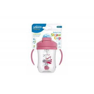 Dr. Brown's Milestones™ Baby's First Straw Cup 6m+ Pink 270ml (TC91011)