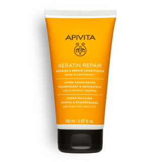 Apivita Conditioner Nourish & Repair Keratine & Honey 150ml Κρέμα Θρέψης & Επανόρθωσης για Ξηρά-Ταλαιπωρημένα Μαλλιά