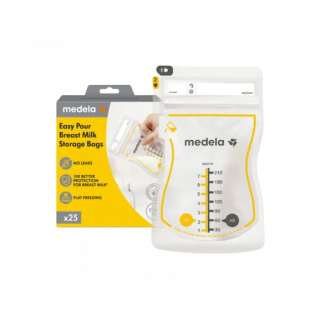 Medela Breast Milk Storage Bags Σακουλάκια Αποθήκευσης Μητρικού Γάλακτος 25 Τεμάχια