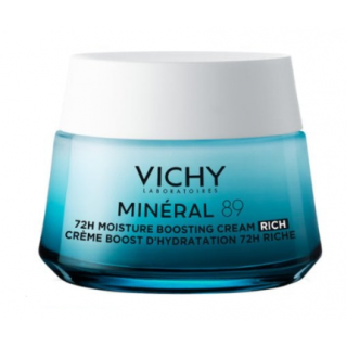 Vichy Mineral 89 72h Moisture Boosting Cream Rich 50ml Ενυδατική Κρέμα Προσώπου με Πλούσια Υφή