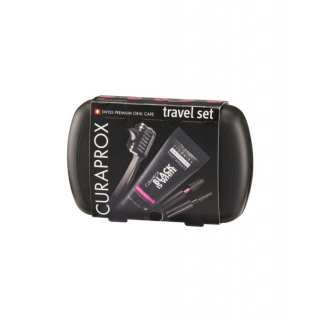Curaprox Travel Set Black Is White Ταξιδιωτικό Πακέτο Στοματικής Υγιεινής (Οδοντόκρεμα 10ml, Οδοντόβουρτσα CS 5460 & Μεσοδόντιο Βουρτσάκι)