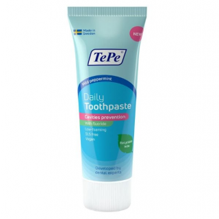 Tepe Daily Toothpaste Wild Pepermint 75ml Οδοντόκρεμα με Φθόριο 1450 ppm Απαλή Γεύση Μέντα