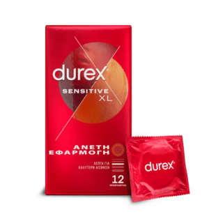 Durex Sensitive XL 12 Items Λεπτά προφυλακτικά για Καλυτερη Αίσθηση και Άνετη Εφαρμογή