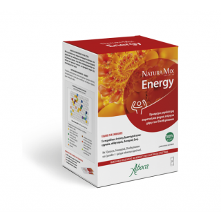 Aboca Natura Mix Advanced Energy 20 Φακελάκια Συμπλήρομα Διατροφής για Ενήλικες Προσφέρει Τόνωση και Ενέργεια