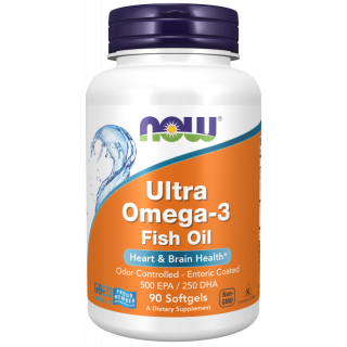 Now Foods Ultra Omega 3 90μαλακές κάψουλες Συμπλήρωμα Διατροφής Ωμέγα-3 Λιπαρών Οξέων