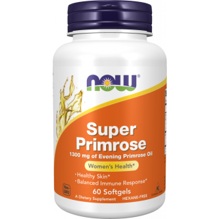 Now Foods Super Primrose 60softgels Συμπλήρωμα Διατροφής για την Εμμηνόπαυση
