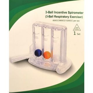 Medico Respiratory Exerciser 3-Ball Incentive Spirometer 1pc