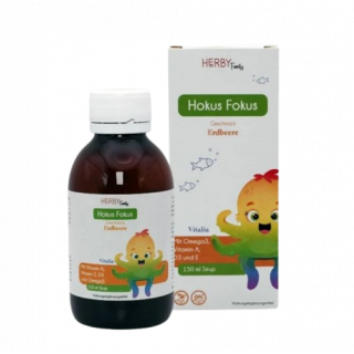 Herby Family Hokus Fokus Kids Dietary Supplement Strawberry Flavor 150ml Παιδικό Συμπλήρωμα Διατροφής σε Μορφή Σιροπιού 